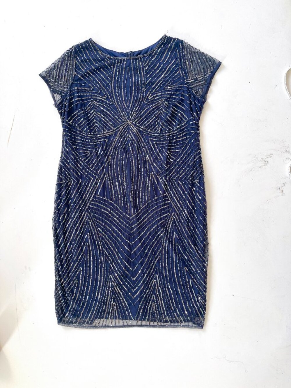 Adrianna Papell bright navy cocktail dress Plus size 24W